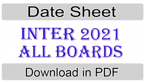 inter date sheet all punjab boards 2021