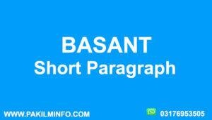 Short Paragraph on Basant