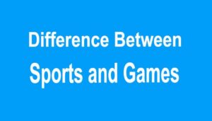 Difference between sports and games