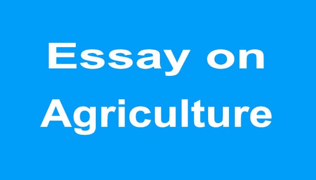 Essay on Agriculture