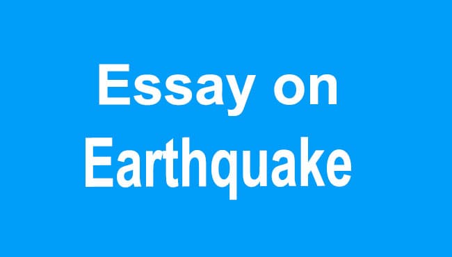 Earthquake Essay