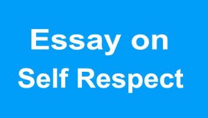 Essay on Self Respect