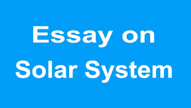Essay on Solar System