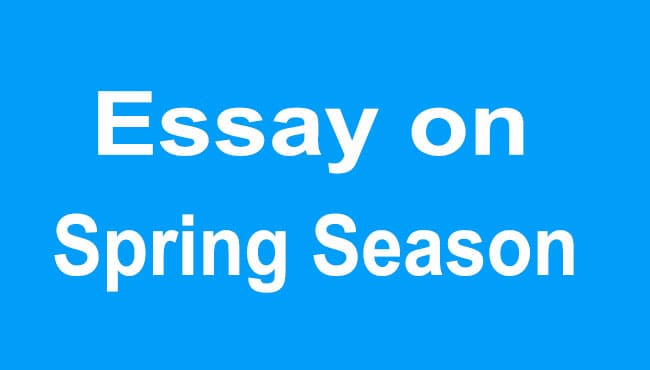 Essay on Spring Season