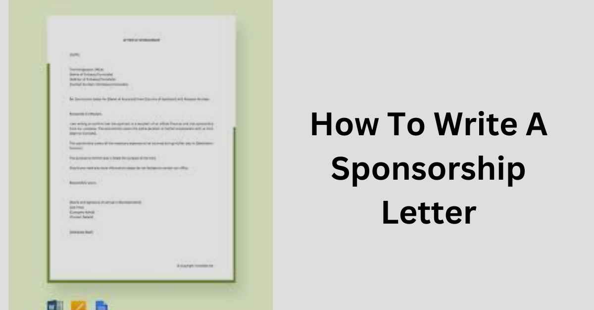 Sponsorship Letter